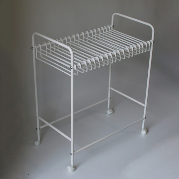 G＆Q スラックスハンガー ラック U型 ホワイト 20本掛け キャスター付き 省スペース 隙間収納 パンツハンガー