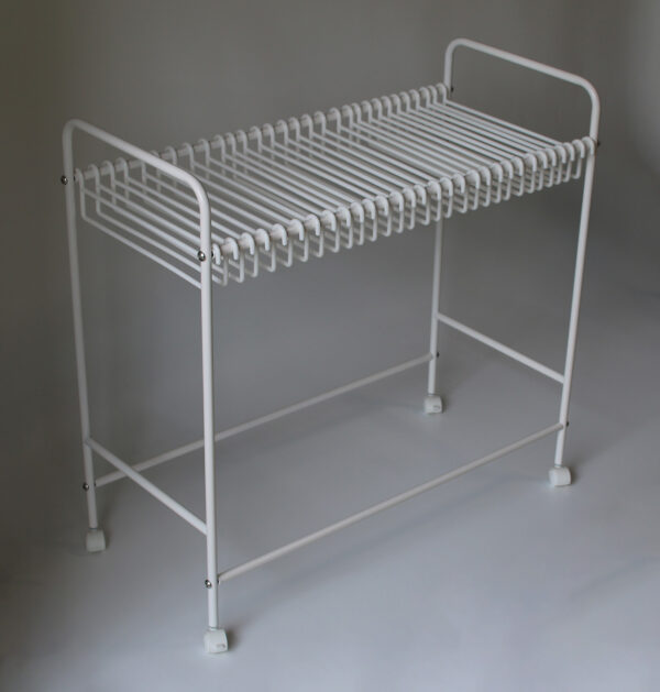 G＆Q スラックスハンガー ラック U型 ホワイト 大容量 30本掛け キャスター付き 省スペース 隙間収納 パンツハンガー